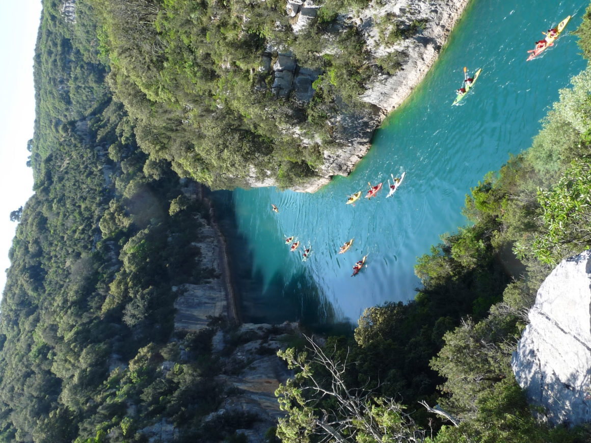 kayak gorges de baudinard en groupe